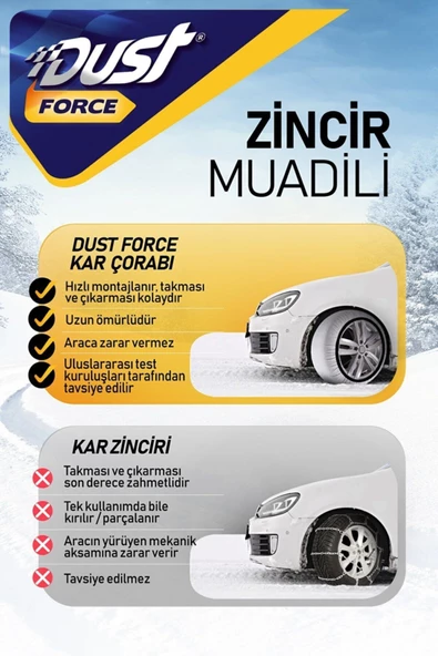 DUST 285 60 R18 Force Kar Çorabı - Yüksek Kalite Xx-large - Resim 3