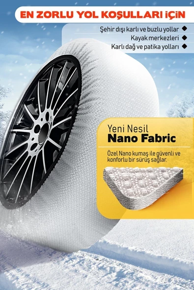 DUST 165 80 R15 Force Kar Çorabı - Yüksek Kalite Large - Resim 4