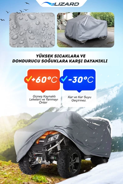 ByLizard Polaris Sportsman 90 Uyumlu Su Geçirmez  Atv Brandası - Resim 2
