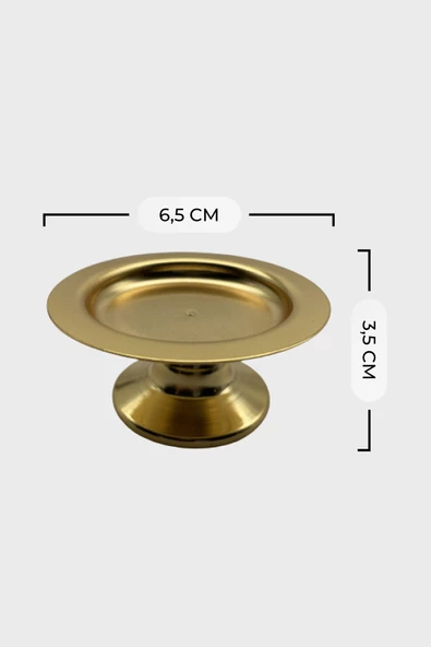 6'lı Gold Makaronluk, Mini Lokumluk, Kahve Yanı Sunumluk, Şekerlik - 5