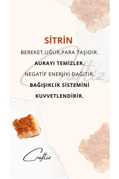Sitrin Çelik Zincirli Kolye - 3