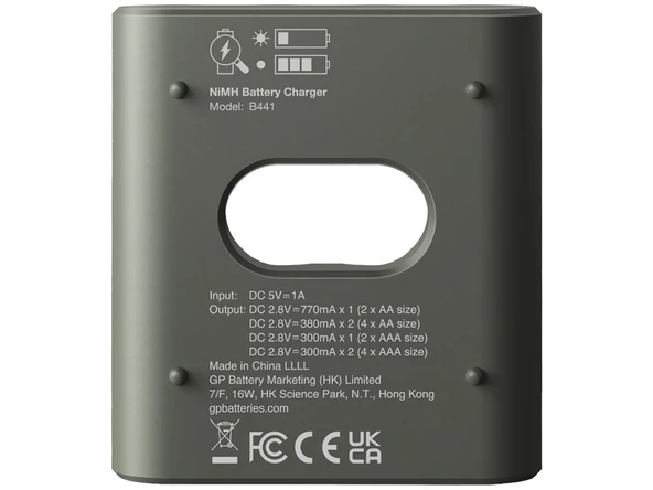 GP B441 USB Pilsiz Şarj Cihazı (AA-AAA için) - 4