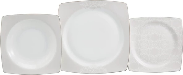 Pierre Cardin Almira Kare 60 Parça 12 Kişilik Yemek Takımı - 3