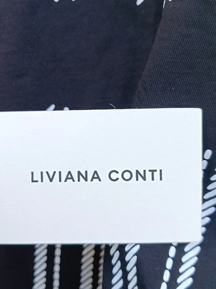Liviana Conti Çizgi Baskılı Kısa Kollu Tişört - 8