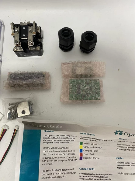 OpenEvse Kit-50 Elekterikli Araç şarj İstasyon Kiti 50A - 7