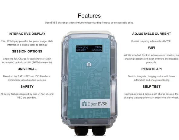 OpenEvse Kit-50 Elekterikli Araç şarj İstasyon Kiti 50A - 3
