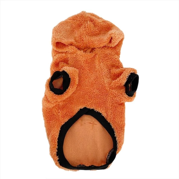 Orange Black Bunny Kapşonlu Sweat by Kemique Köpek Kazağı - 4
