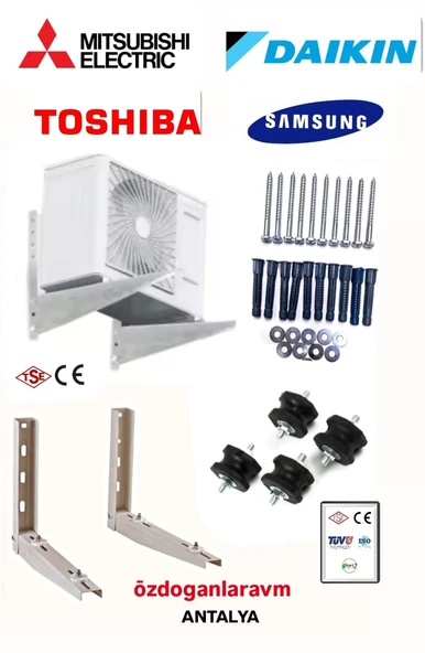 DAIKIN -TOSHIBA  12000 Btu  18000 Btu Dış Ünite Konsol Klima 50 Cm Ayak+Takoz +Vida +Dubel Takımı Hediyeli