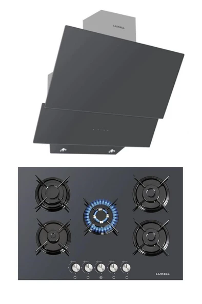 Luxell 2li Ankastre Set (Lx-50 Oahdf Antrasit Ocak- Da6-835 Antrasit Davlumbaz)