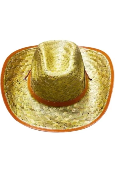 gerçek hasır kovboy fötr şapka ipli yaz erkek yetişkin - 2