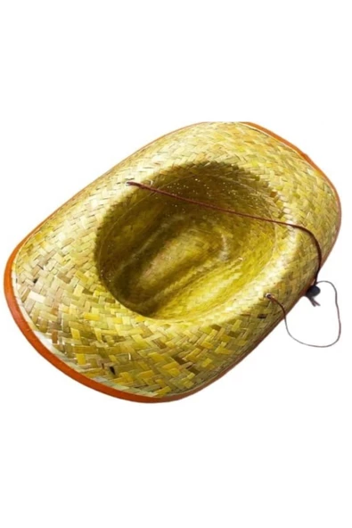 gerçek hasır kovboy fötr şapka ipli yaz erkek yetişkin - 4