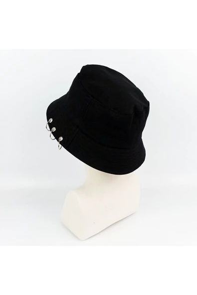 PiercingLİ Kadın Bucket Balıkçı Şapka - Piercing Siyah - 4