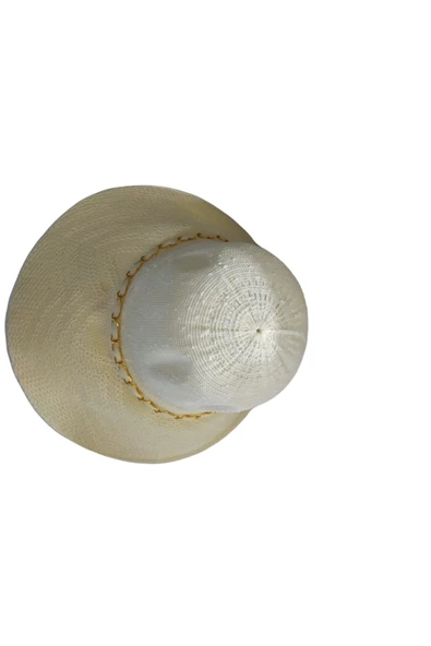 Geniş Kenarlı Hasır Plaj Şapkası - 2