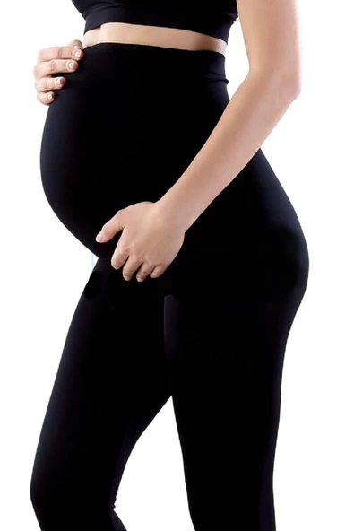 Kadın Siyah Hamile Tayt - 2