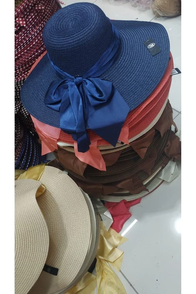 Kadın Hasır Plaj Şapkası - Resim 3