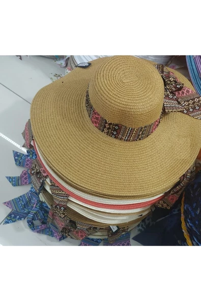 Kadın Hasır Plaj Şapkası - Resim 2