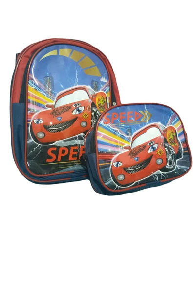 Araba Okul Sırt Çantası Ve Beslenme Çantası Seti - Resim 2