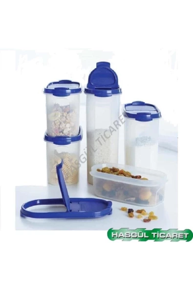 Tupperware Oval Set 5'li ( Kurubakliyat Saklama Seti )