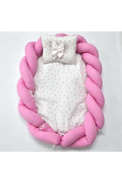 Örme Baby Nest Pembe