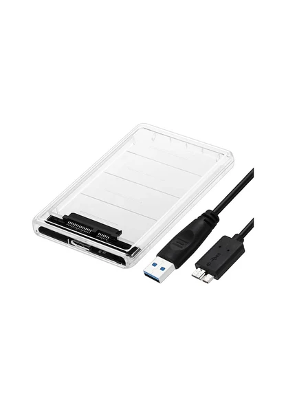 4266 2.5 USB 3.0 SSD Harddisk Şeffaf Taşınabilir HDD Kutusu