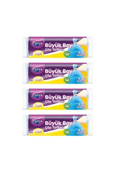 Parex Güçlü Çöp Torbası Büyük Boy 4 lü
