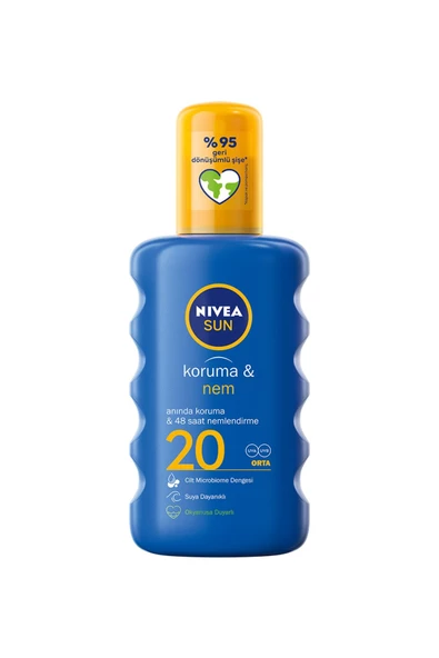 Nivea Sun Güneş Kremi Spf20 Güneş Koruyucu Ve 48 Nemlendirici 200 ml Sprey,anında Uva Uvb Koruması - Resim 3