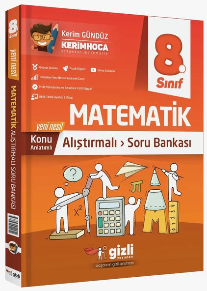 Gizli Yayınları 8. Sınıf LGS Matematik Konu Anlatımlı Alıştırmalı Soru Bankası