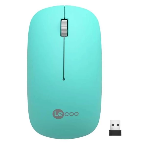 Lenovo Lecoo Usb Optik Kablosuz Mouse Turkuaz Ws214-T