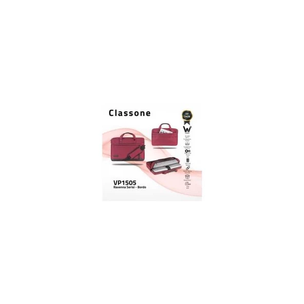 Classone Vp1005 Ravenna 14" Çanta -Bordo