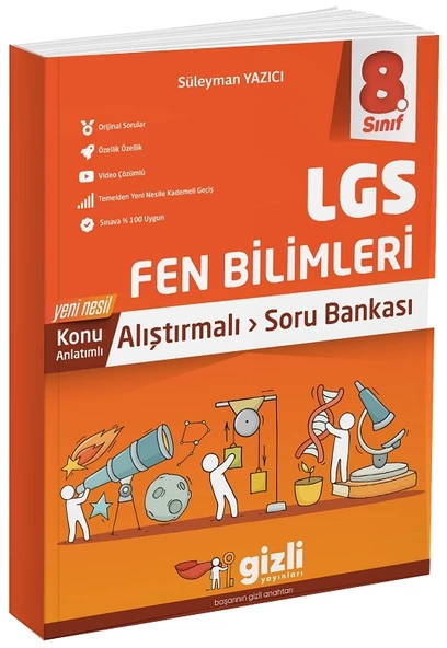Gizli Yayınları 8. Sınıf LGS Fen Bilimleri Alıştırmalı Soru Bankası