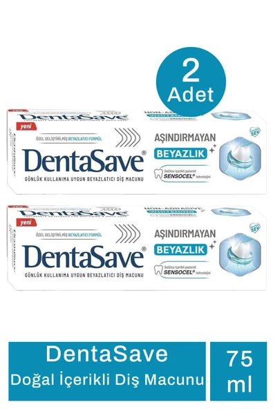 Dentasave Aşındırmayan Beyazlık Diş Macunu 75 ml 3 Adet