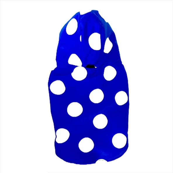 Mega Dots Blue Yağmurluk Kapşonlu  Köpek Yağmurluğu - 2