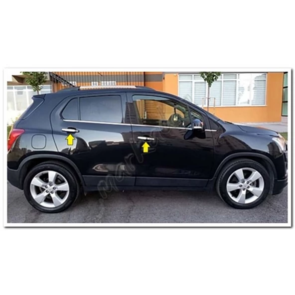 Markadan Chevrolet Trax Krom Kapı Kolu 2013-2020 4 Kapı Paslanmaz Çelik - Resim 3