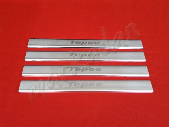 Markadan Peugeot Partner Tepee Krom Kapı Eşiği 2008-2018 4 Parça Paslanmaz Çelik ürün görseli