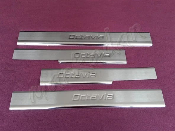 WOC Chrome Skoda Octavia Krom Kapı Eşiği 2013-2019 4 Parça Paslanmaz Çelik ürün görseli