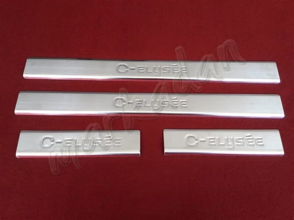 DB Chrome Citroen C-Elysee Krom Kapı Eşiği 2012-2024 4 Parça P.Çelik ürün görseli