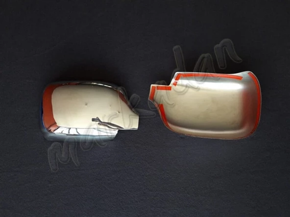 Markadan Renault Kangoo Krom Ayna Kapağı 2002-2007 2 Parça Abs Krom - Resim 2