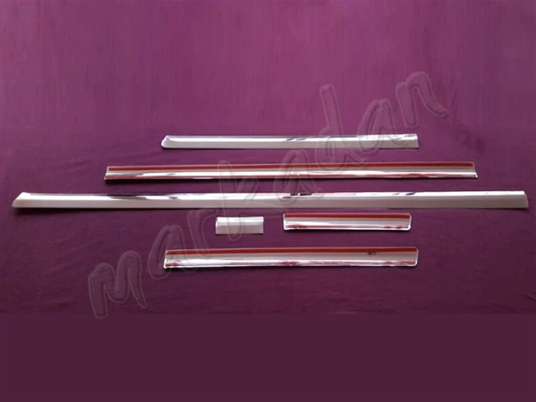 WOC Chrome VW T5 Caravelle Uzun Şasi Tek Sürgülü Krom Yan Kapı Çıtası 2003-2014 6 Parça Paslanmaz Çelik - Resim 2