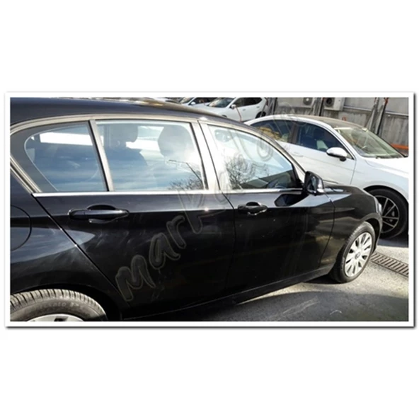 Markadan Bmw 1 F20 Krom Cam Çıtası 2011-2019 4 Parça Paslanmaz Çelik - Resim 2
