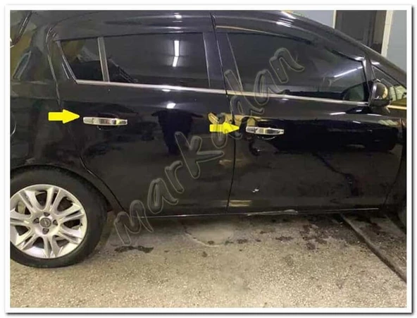 WOC Chrome Opel Corsa D Krom Kapı Kolu 2006-2015 4 Kapı Paslanmaz Çelik - Resim 3