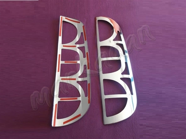 WOC Chrome Fiat Doblo Krom Stop Çerçevesi 2006-2012 2 Parça Paslanmaz Çelik - Resim 2