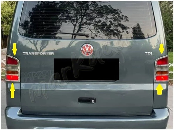 WOC Chrome VW T5 Transporter Krom Stop Çerçevesi 2003-2014 2 Parça Paslanmaz Çelik - Resim 3