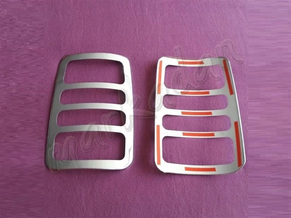 WOC Chrome VW Caddy Krom Stop Çerçevesi 2004-2014 2 Parça Paslanmaz Çelik - Resim 2