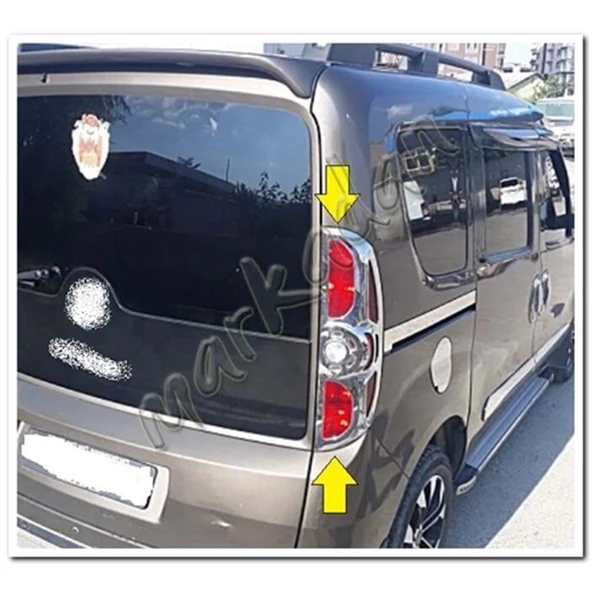 WOC Chrome Opel Combo Krom Stop Çerçevesi 2012-2018 2 Parça Abs Krom - 3
