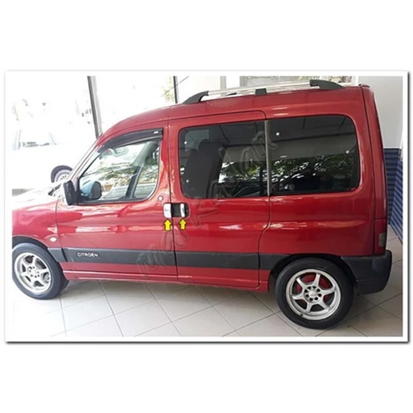 WOC Chrome Citroen Berlingo Krom Kapı Kolu 1996-2008 4 Kapı Paslanmaz Çelik - Resim 3