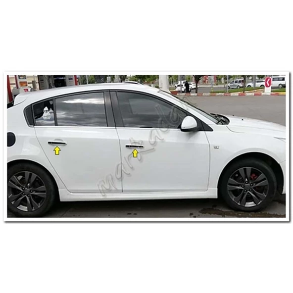 WOC Chrome Chevrolet Cruze Sedan Krom Kapı Kolu 2009-2016 4 Kapı Paslanmaz Çelik - Resim 3
