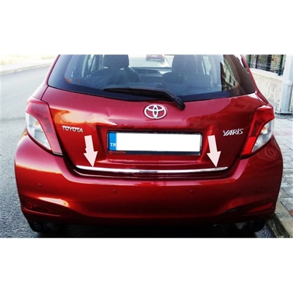 Markadan Toyota Yaris Krom Bagaj Alt Çıta 2012-2017 Paslanmaz Çelik ürün görseli 1