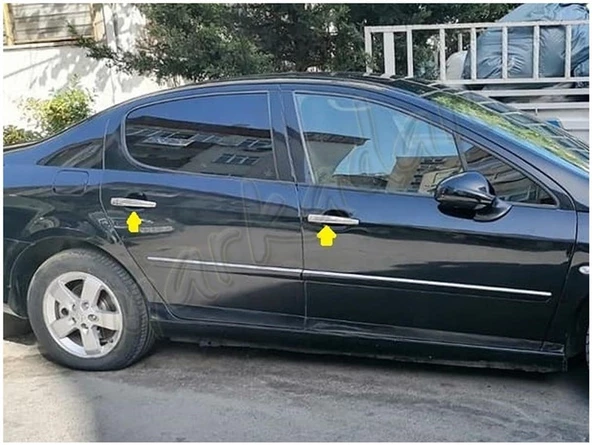 WOC Chrome Peugeot 407 Krom Kapı Kolu 2004-2010 4 Kapı Paslanmaz Çelik - Resim 4