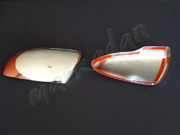 Markadan VW Touran Krom Ayna Kapağı 2009 Sonrası 2 Parça Paslanmaz Çelik - Resim 2