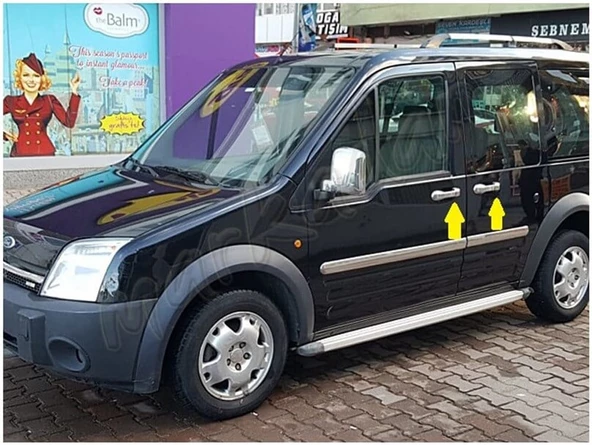 WOC Chrome Ford Connect Krom Kapı Kolu 2002-2014 4 Kapı Paslanmaz Çelik - Resim 4